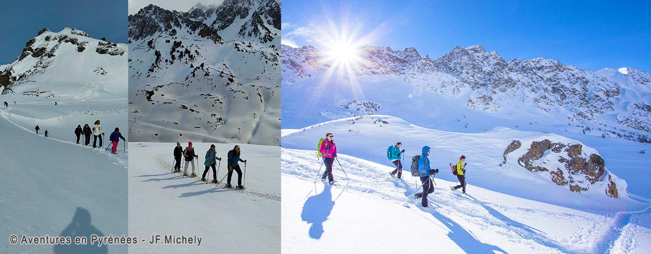 raquettes à neige la Mongie Station des Hautes-Pyrénées